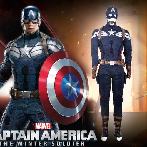 Deluxe Captain America 2 Steve Rogers Cosplay Costume