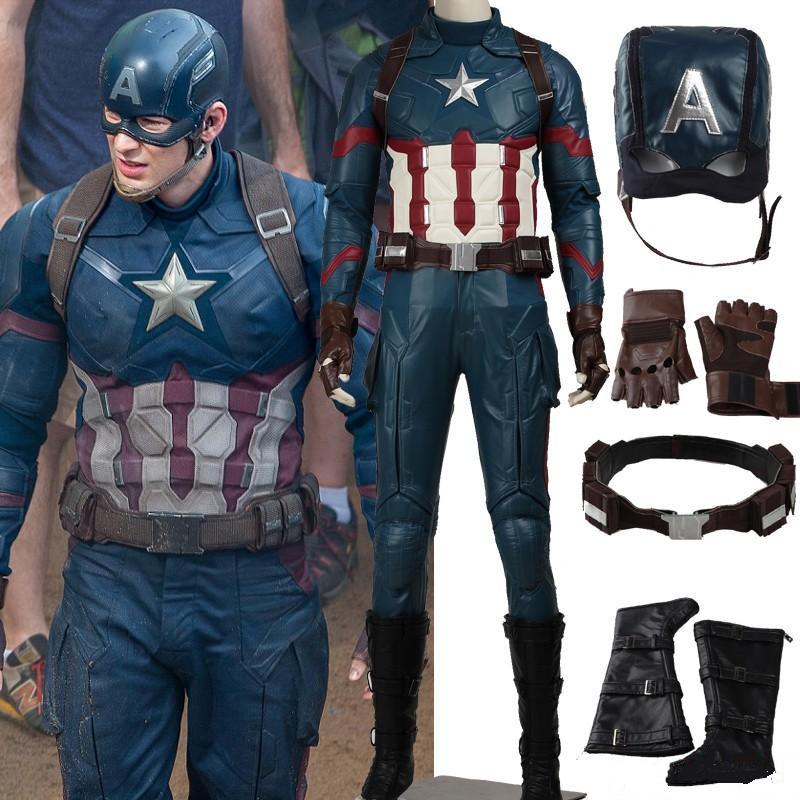 Marvel's Chris Evans Captain America Civil War Costume Leather Jacket | eBay