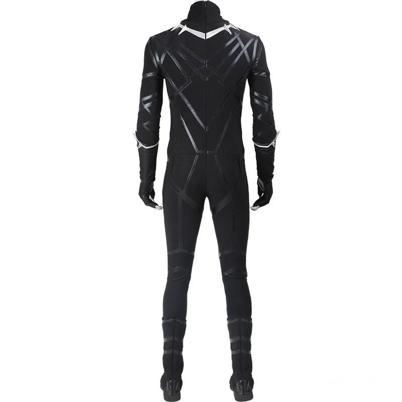 New Captain America 3 Civil War Black Panther Jumpsuit Cosplay Costume  Stage Cos