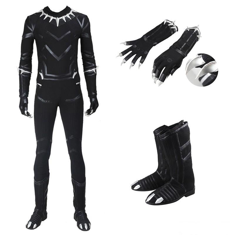 Captain America Civil War Black Panther T'Challa Cosplay Costume with –  CoserZ