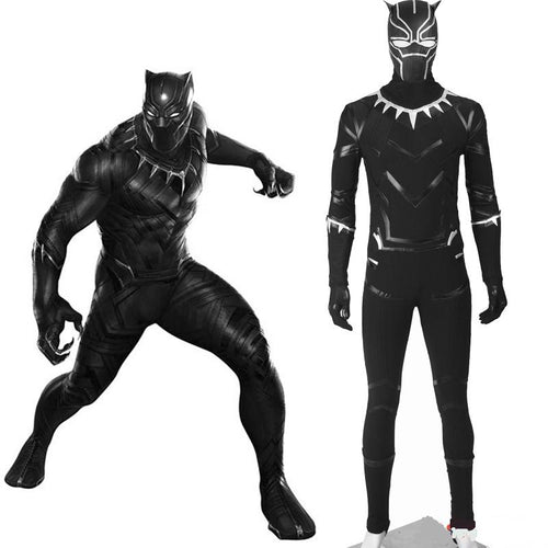 Captain America Civil War Black Panther Costume T'Challa Cosplay Costume