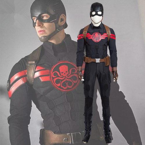 Captain America Hydra Agent Cosplay Costume Full Set