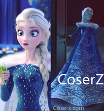 Custom Olaf's Frozen Adventure Elsa Cape Elsa Cloak Cosplay Costume