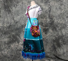 Encanto Mirabel Costume - Embroidered Adult Mirabel Dress with Bag Embroidery Version