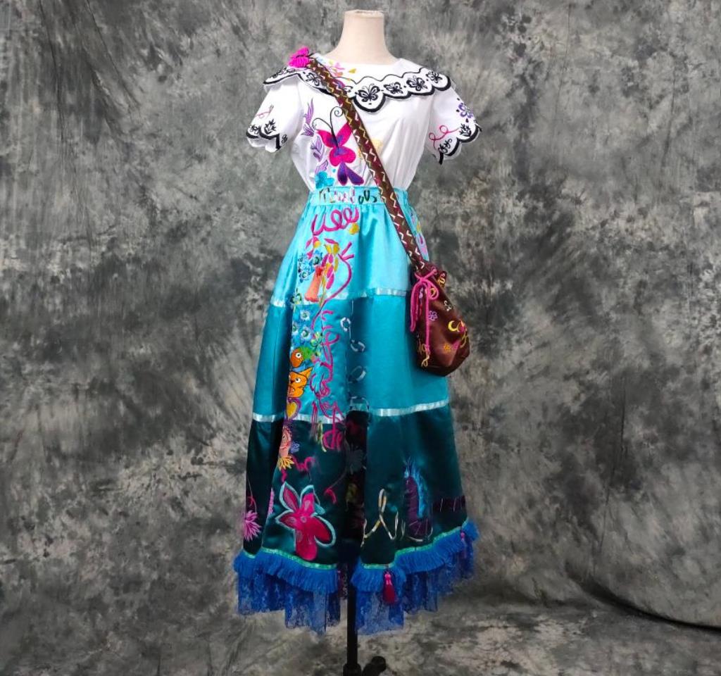 Encanto Mirabel Costume - Embroidered Adult Mirabel Dress with Bag Emb CoserZ Encanto Mirabel Costume - Embroidered Adult Mirabel Dress with Bag Emb CoserZ