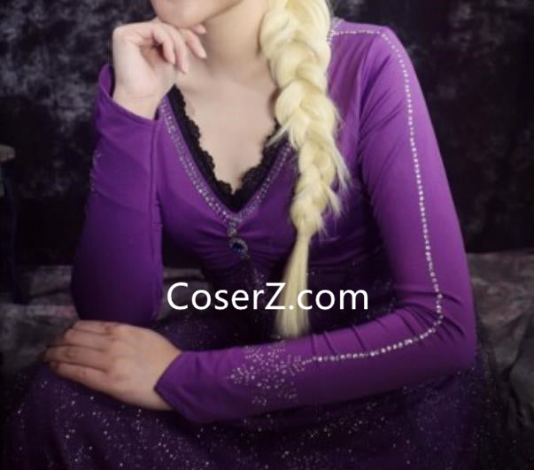 strapless open back dress Frozen 2 Elsa Red Dress, Frozen 2 Elsa Purple Dress for Adult – CoserZ
