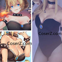 New Super Bros Bowser Princess Bowsette Costume Cosplay Halloween Costume