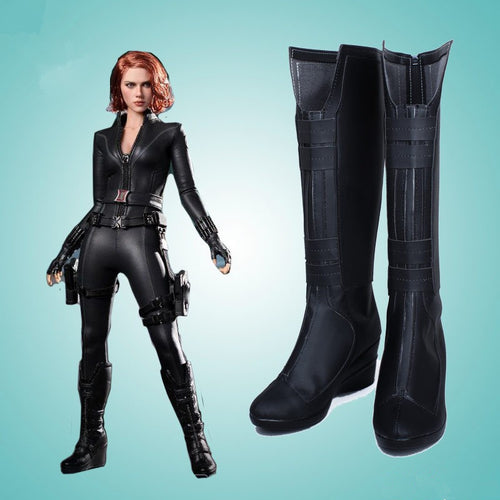 Black Widow Cosplay Boots Halloween Shoes