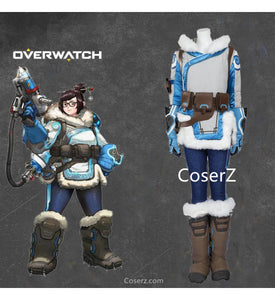 Overwatch Mei Costume Cosplay Costume (Coat,Pants, Belt, Bags)