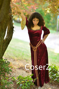 Tangled Mother Gothel Costume,Mother Gothel Cosplay Dress with Cape
